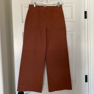 Evereve Rust color wide leg jeans